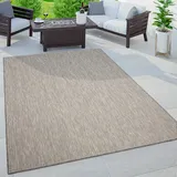 Paco Home Outdoor Teppich, Wetterfest Pflegeleicht für Garten, & Balkon 60x100 cm Grau
