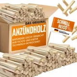Premium Anzündholz 18kg (4X 4,5kg Säcke) – Ofenfertig aus Fichte | Trockenes Anmachholz für Kamin, Grill & Feuerstelle | Schnelles Entzünden, saubere Flamme