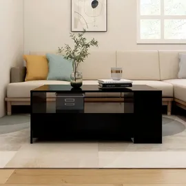 furnicato Couchtisch Schwarz Holzwerkstoff 102 x 55 x 42 cm