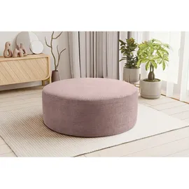 MID.YOU Polsterhocker Cord 103 x 39 x 103 cm Rosa