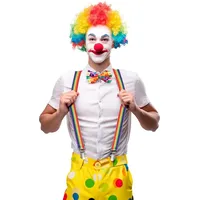 Fiestas Guirca Kostüm, Bunte Clown Hosenträger für farbenfrohe Auftritte
