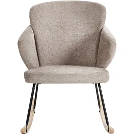 Beliani Schaukelsessel VIKEN Polyester 66 x 87 x 74 cm Taupe