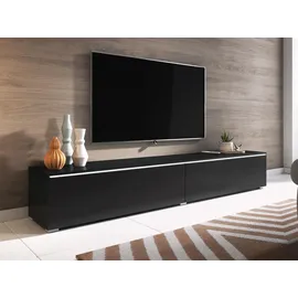 Mirjan24 Tv-Lowboard, Schwarz, Holzwerkstoff, Rechteckig,Rechteckig, 180x30x33 cm, Wohnzimmer, Wohnwände, Lowboards, Lowboards stehend