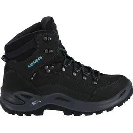 Lowa Renegade GTX Mid Damen Wide asphalt/türkis 43.5