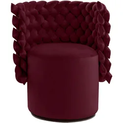 Sessel CALIA ITALIA "GIUGGIOLA Extravaganter Designsessel", lila (amaranto), B:70cm H:81cm T:62cm, 100% Polyester, Sessel, Einzelsessel Loungesessel, Drehsessel, wahlweise mit Drehfunktion, ästhetisches Design