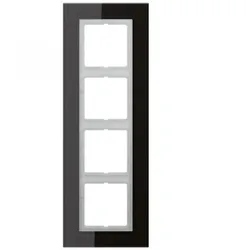 Jung Einbaurahmen 4-fach schwarz glänzend Glas für GEB-K LS / LS PLUS LSP 984 GL SW