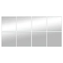 Mirrotech Spiegelfliesen 8er Set TAIL, Glas - selbstklebend - 30 x 30 cm - 8er Set