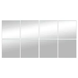 Mirrotech Spiegelfliesen 8er Set TAIL, Glas - selbstklebend - 30 x 30 cm - 8er Set