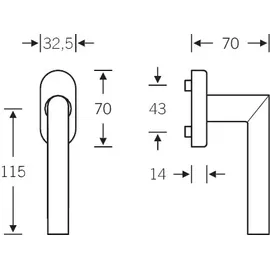 FSB 1076, Fenstergriff
