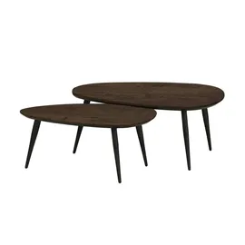 Uno Couchtisch 2er-Set XL ¦ holzfarben