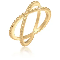 Elli Kreuz Wickelring Criss Cross Kugel 925 Silber 58 Damen 