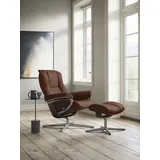 Stressless Stressless® »Mayfair« Set, Relaxsessel mit Hocker, mit Hocker, mit Cross Base, Größe S, M & L, Holzakzent Wenge braun