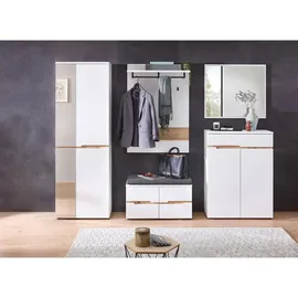 Innostyle Garderobenpaneel Memphis 80 x 118 x 30 cm Weiß, Eiche