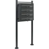 Wiltec 4er Briefkastenanlage Anthrazit