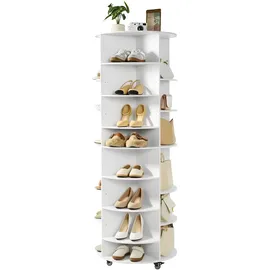 Vevor Schuhregal 588 x 164,6 x 58,8 cm drehbar/rollbar / weiß