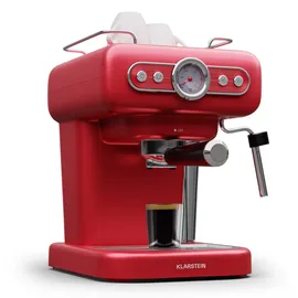 Klarstein Espressionata Evo 1,2L rot mit Milchaufschäumer