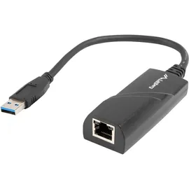 LANBERG USB-A auf RJ45 Adapter 0,15 m Schwarz