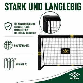 Umbro Fußballtor Schwarz/Gelb 240 x 160 x 8 cm