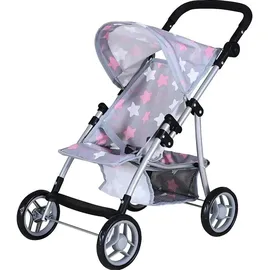 Knorrtoys Puppenbuggy Liba Star Grey Pink