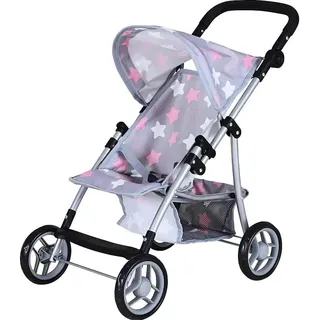 Knorrtoys Puppenbuggy Liba Star Grey Pink