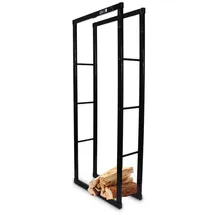 Kaminholzständer Metall 60 x 150 cm Schwarz