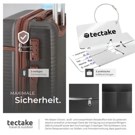 Tectake Madison 4-Rollen 76 cm / 90 l grau/silber