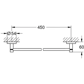 Grohe Start Badetuchhalter Mattschwarz 411972430