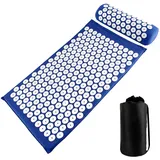 UBEGOOD Akupressur Set Akupressurmatte und Akupressurkissen Acupressure Mat Akupunktur Matratze für Massage Schmerzlinderung Stressabbau Entspannung Waschbare Acupressure Massage-Matte