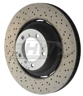SHW PERFORMANCE Bremsscheibe prr49218 Hinterachse rechts gelocht/genoppt 380mm 30mm für Porsche