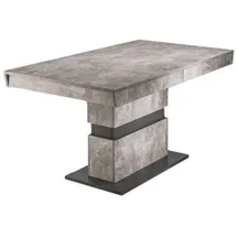 byLIVING Esstisch MATTHEW mit Auszugsfunktion, Breite 140-195 cm oder 160-215 cm Beton-Optik/dunkelgrau