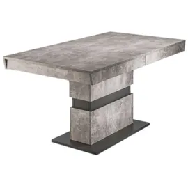 byLIVING Esstisch MATTHEW mit Auszugsfunktion, Breite 140-195 cm oder 160-215 cm Beton-Optik/dunkelgrau
