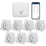 Homematic IP Set Beschattung mit Access Point, 7x Rollladenaktor für Markenschal