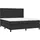 vidaXL Boxspringbett mit Matratze & LED Schwarz 160x200 cm Kunstleder