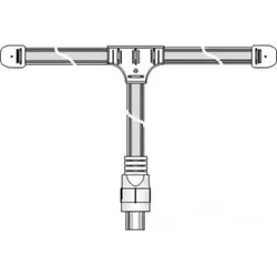 E&P FM dipole, Mehrfarbig, Dual, 42 dBi, FM, 1,8 m, 300 Ohm