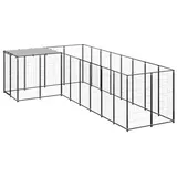 vidaXL Hundezwinger 2,2 m x 4,4 m x 1,1 m Stahl Schwarz