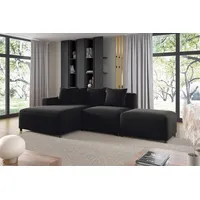 Fun Möbel Ecksofa Designersofa MEGAN XS inkl. Hocker Stoff