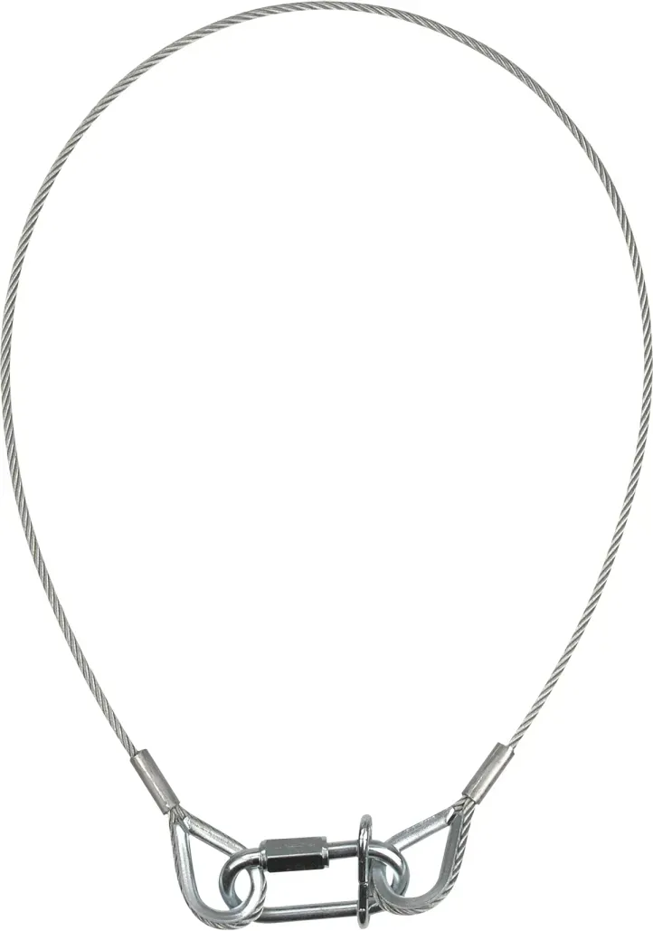 Showgear Safety Cable 3 mm WLL: 5 kg - 60 cm - Silber