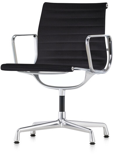 Vitra Besucherstuhl Alu-Chair schwarz, Designer Charles & Ray Eames, 83x57.5x59 cm