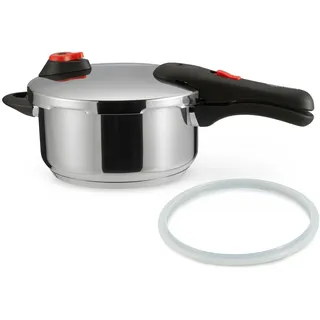 AmazonBasics Amazon Basics Schnellkochtopf aus Edelstahl, induktionsgeeignet, 4 liter