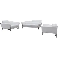 JVmoebel Sofa Weißer 3 Sitzer (ohne 2+1) Couch Polster XXL Big Sofas Leder, Made in Europa weiß