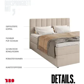 bromarkt Denver 140 x 200 cm H3 Beige
