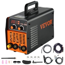 VEVOR WIG-200C WIG/MMA ARC Kombi-Schweißgerät Inverter 20-200A 40W 230V Welder, 1–3,2 mm WIG-Elektroden, 1–4 mm MMA-Elektroden, IP21 Wasserdicht, Automatische Abschaltfunktion