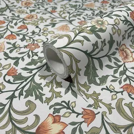 Marburg Vliestapete Floral Flourish 10,05 m x 0,53 m 300 g Weiß/Grün 34193