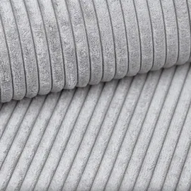 kaiser möbel Ecksofa mit Schlaffunktion L-förmiges Sofa Capri Stoff Poso Hellgrau Links