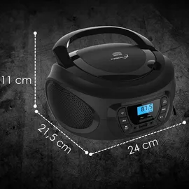 Cyberlux Tragbarer CD-Player Kinder Radio schwarz