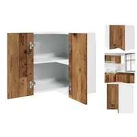 VidaXL Eck-Hängeschrank Altholz-Optik 57x57x60 cm Holzwerkstoff