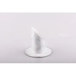 Kerzenleuchter Ø für Kerzen 4 cm Eisen, silber weiß, rund