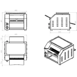 CombiSteel Durchlauftoaster,400 Brotscheiben Pro Stunde