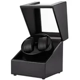 Olvy Uhrenbeweger für 2 Uhren, Watchwinder Extrem Leisem Motor, Flexiblem Uhrenkissen, Watch Winder