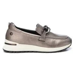 Xti für Damen. 14337304-PLOMO Mokassins 143373 silbergrau (38), Lässig, Kunstleder